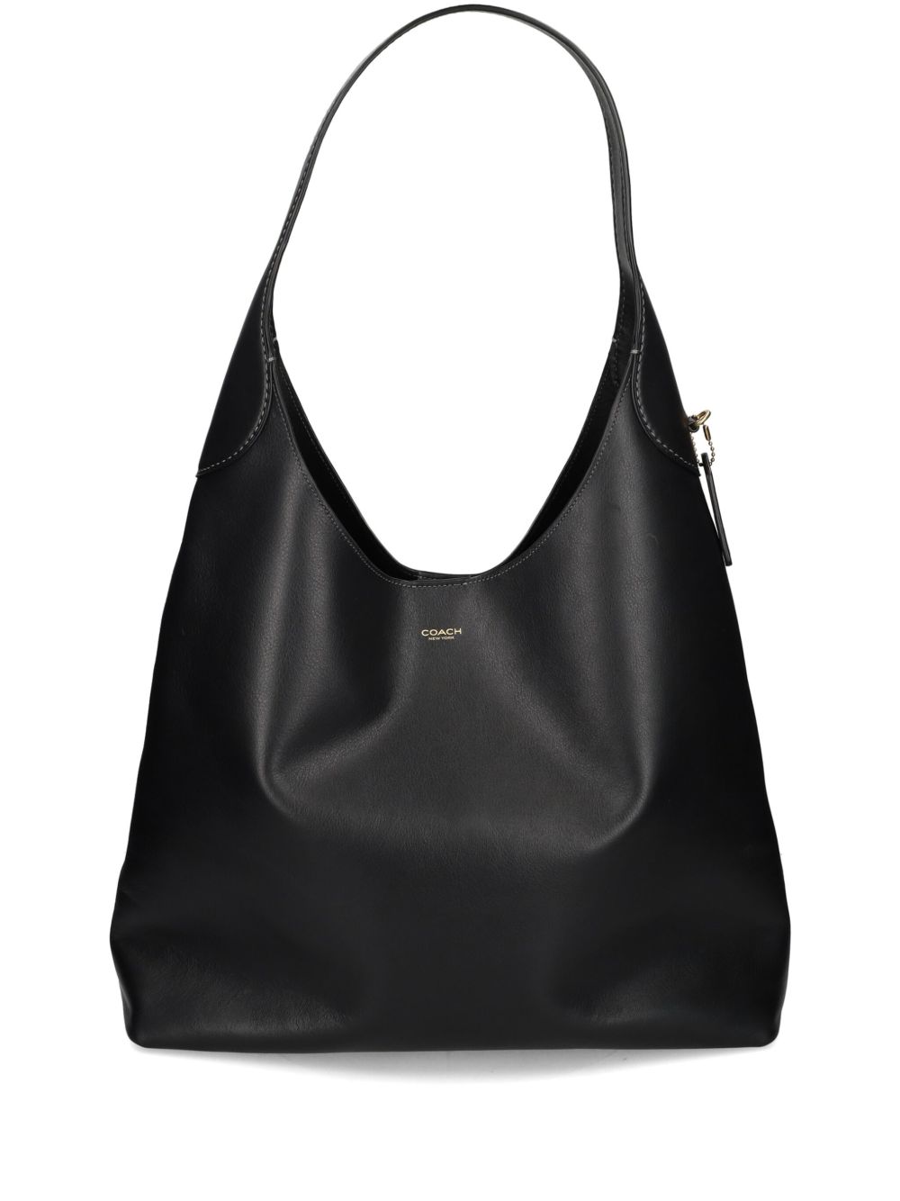 Coach Brooklyn 39 Grained-Leather Hobo Bag Black