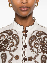 Zimmermann Ascension Embroidered Shirt Ivory