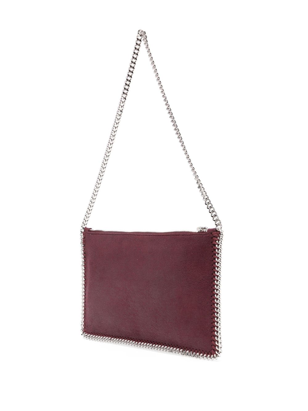Stella McCartney Falabella Amaranth Purple Chain Clutch Bag bordeaux