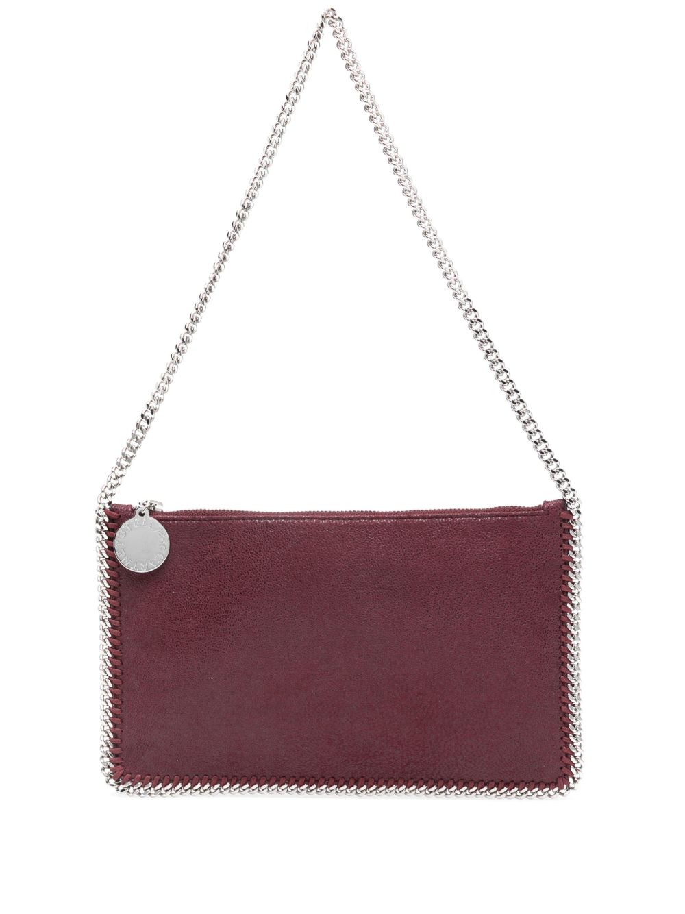 Stella McCartney Falabella Amaranth Purple Chain Clutch Bag bordeaux