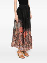 Zimmermann Rhiannon Ruffle Silk Maxi Skirt Black