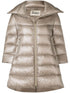 Herno Feather-Down Padded Midi Coat Dove Grey
