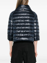 Herno Navy Blue Padded High-Neck Cape Jacket Blue