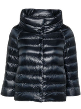Herno Navy Blue Padded High-Neck Cape Jacket Blue