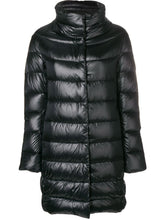 Herno Long Down Midi Coat with High Neck Black