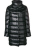 Herno Long Down Midi Coat with High Neck Black