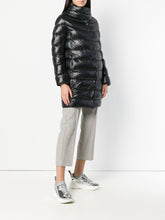 Herno Long Down Midi Coat with High Neck Black