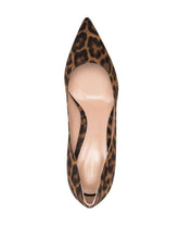 Gianvito Rossi With Heel Leopard-Print Suede Pumps Brown