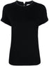 Brunello Cucinelli Cotton Round-Neck Keyhole T-Shirt Black