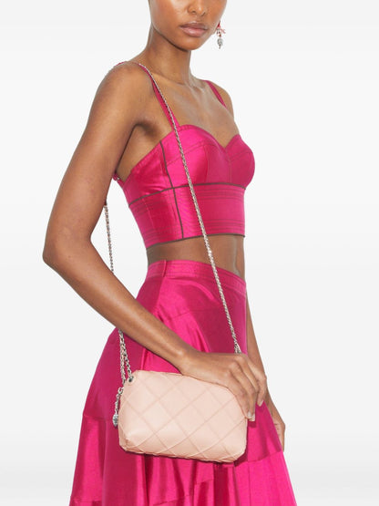 Tory Burch Fleming Small Quilted Leather Crossbody Bag Pink