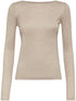 Brunello Cucinelli Cashmere-Silk Mélange Boat Neck Sweater Beige