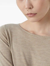 Brunello Cucinelli Cashmere-Silk Mélange Boat Neck Sweater Beige