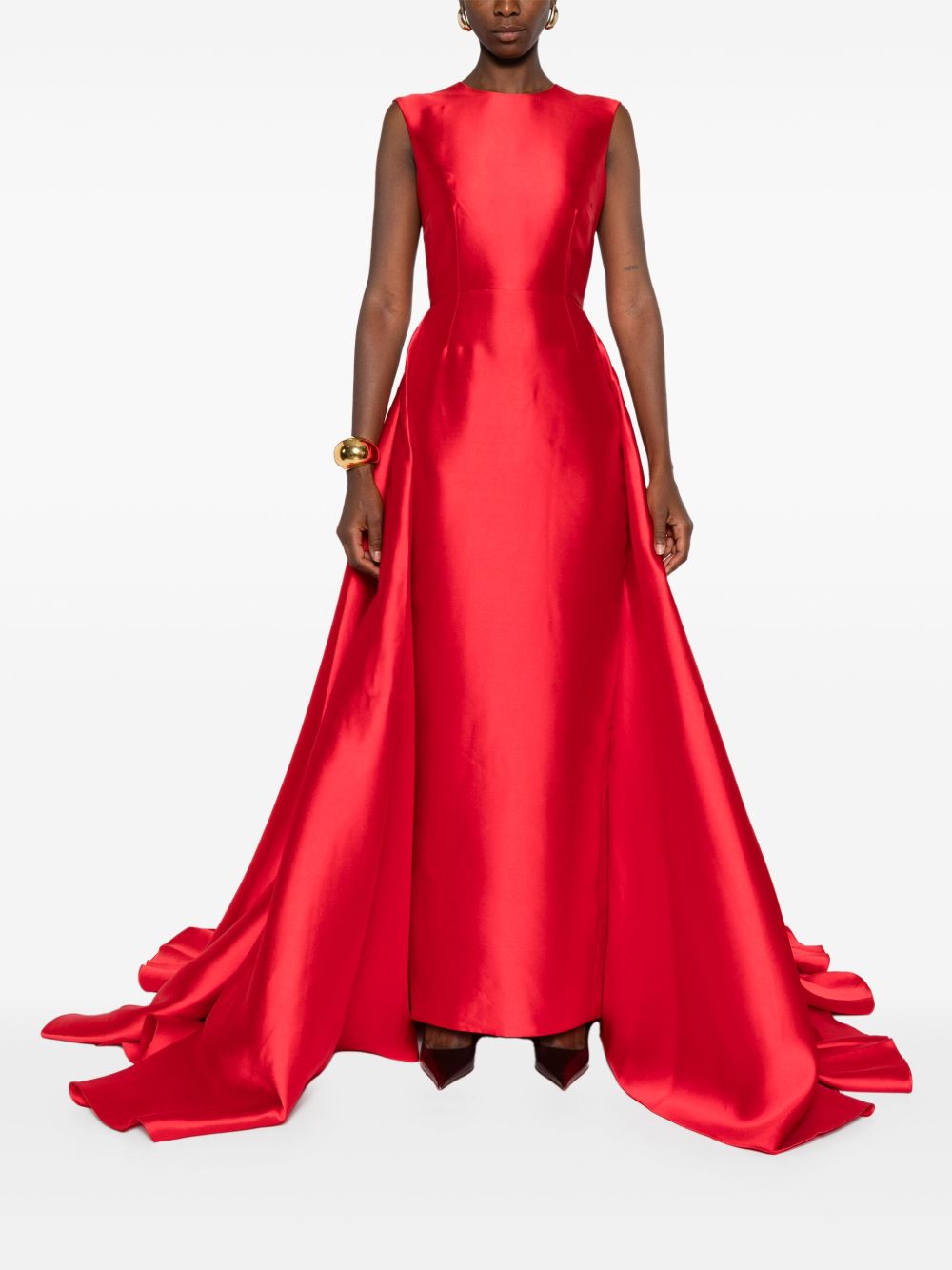 Solace London Larsen Ruby Red Sleeveless Maxi Dress Red