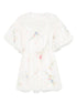 Zimmermann Lace-Trimmed Floral Linen Mini Dress Beige