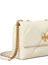 Tory Burch Kira Diamond Small Quilted Leather Shoulder Bag White