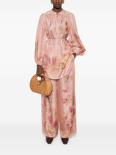 Zimmermann Cascadian Floral Silk Trousers Pink