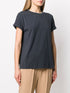 Brunello Cucinelli Spruce Blue Brass-Embellished Cotton-Blend T-Shirt Blue