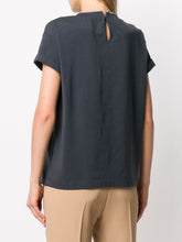 Brunello Cucinelli Spruce Blue Brass-Embellished Cotton-Blend T-Shirt Blue