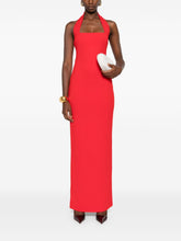 Solace London Ilona Cardinal Red Halterneck Sleeveless Maxi Dress Red