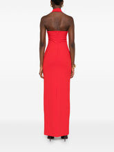 Solace London Ilona Cardinal Red Halterneck Sleeveless Maxi Dress Red