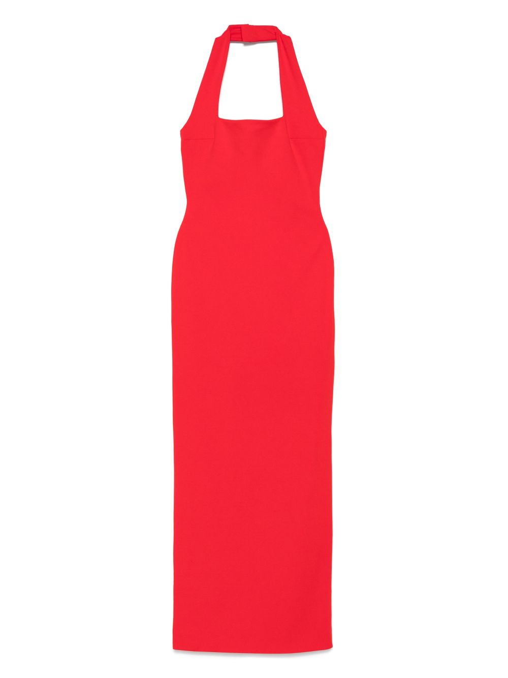 Solace London Ilona Cardinal Red Halterneck Sleeveless Maxi Dress Red