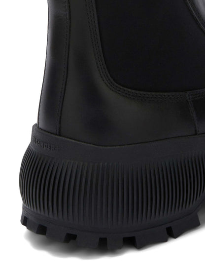 Jil Sander Plus Calf Leather Chelsea Boots Black