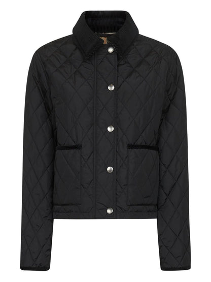 Burberry Quilted Nylon Jacket with Vintage Check Lining Black black