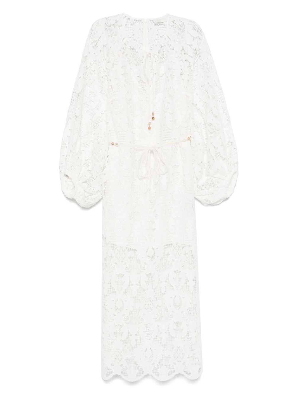 Zimmermann Coco Lace Midi Dress Ivory