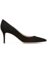 Gianvito Rossi Suede Pointed-Toe 70mm Pumps Black