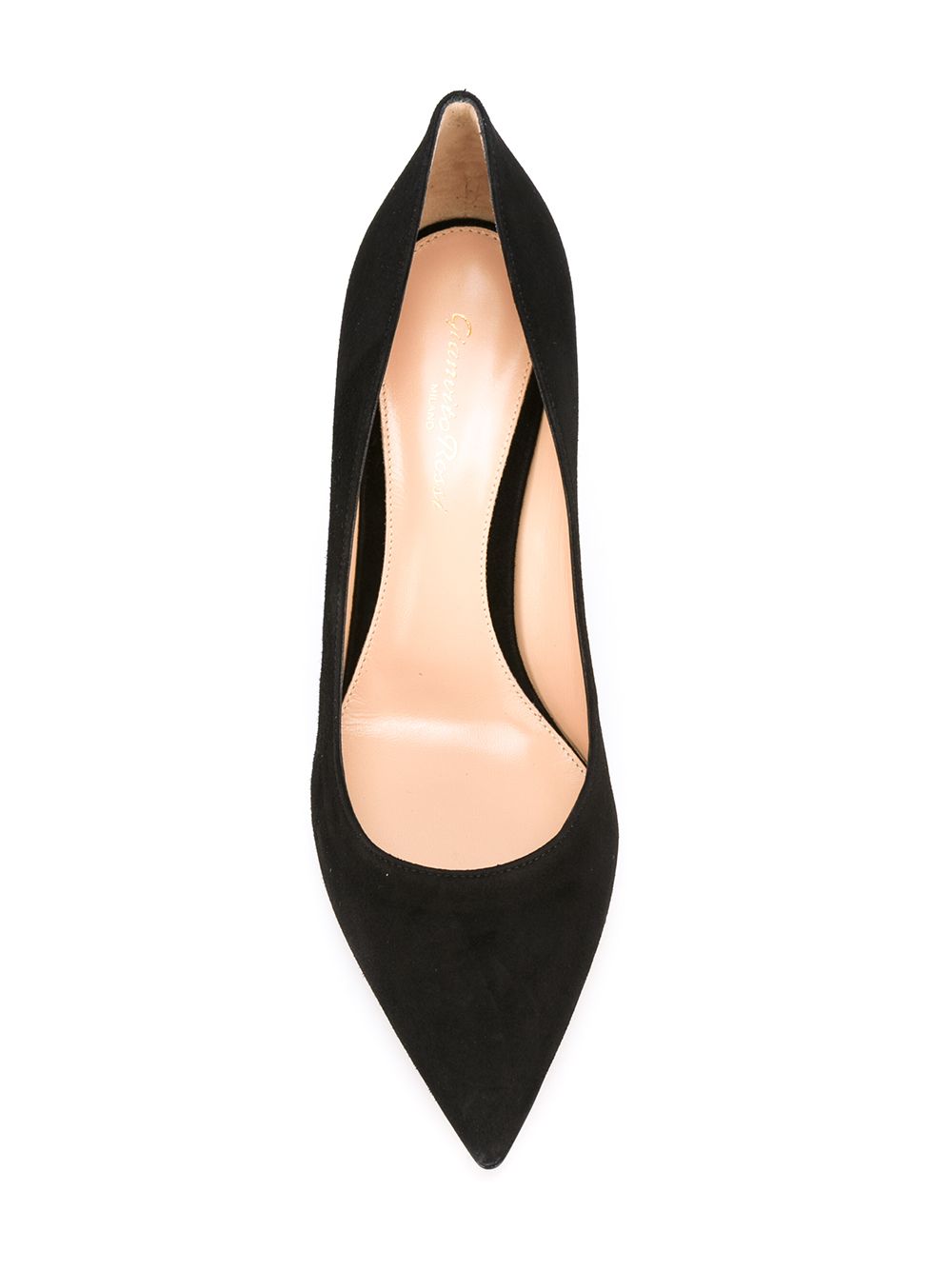 Gianvito Rossi Suede Pointed-Toe 70mm Pumps Black