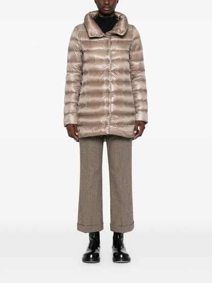 Herno Padded Midi Down Jacket in Dove Grey Dove Grey