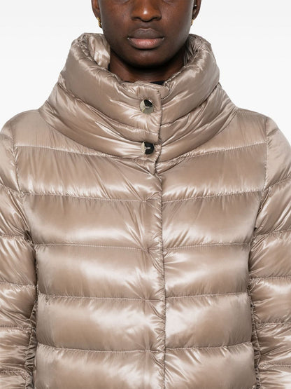 Herno Padded Midi Down Jacket in Dove Grey Dove Grey