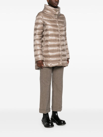 Herno Padded Midi Down Jacket in Dove Grey Dove Grey