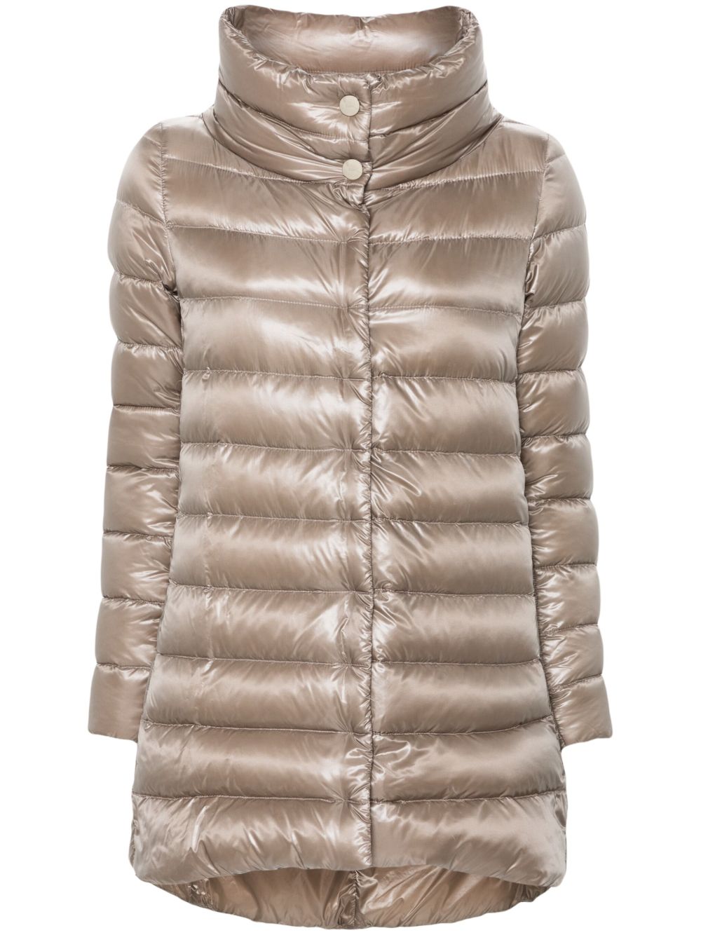 Herno Padded Midi Down Jacket in Dove Grey Dove Grey