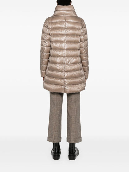 Herno Padded Midi Down Jacket in Dove Grey Dove Grey