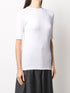 Brunello Cucinelli Fine Ribbed Stretch-Cotton Crew Neck T-Shirt White White