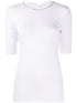 Brunello Cucinelli Fine Ribbed Stretch-Cotton Crew Neck T-Shirt White White