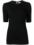 Brunello Cucinelli Monili-Detail Black Cotton T-Shirt with Crew Neck Black
