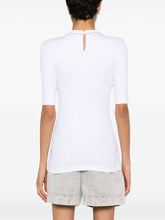Brunello Cucinelli Cotton Stretch Monili-Chain T-Shirt White