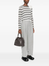 Brunello Cucinelli Mellow Small Leather Bucket Bag with Monili Chain Detail Brown