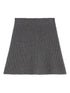 Jil Sander A-line Ribbed Wool Mini Skirt Grey grey