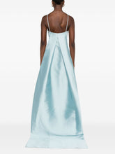 Solace London Veil Detail Strapless Maxi Dress Clear Blue