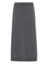 Brunello Cucinelli Midi Cashmere-Blend Skirt in Grey