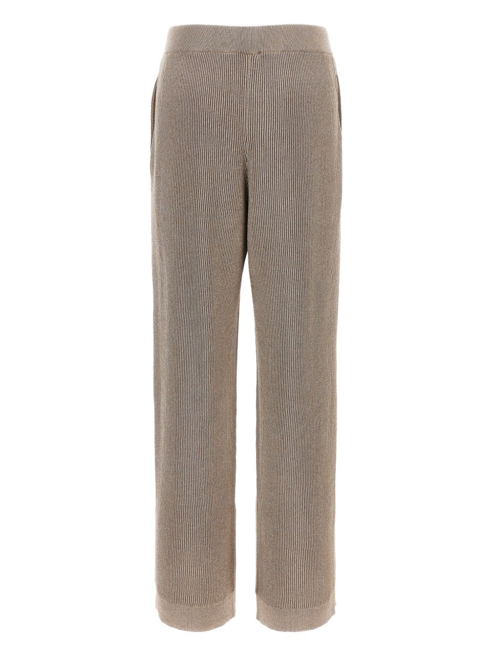 Brunello Cucinelli Elasticated Waistband Light Brown Cotton Trousers Light brown