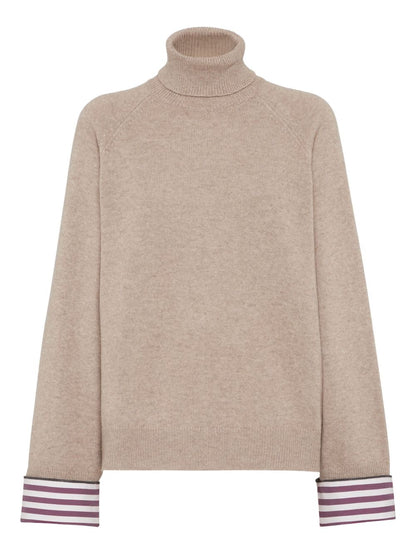 Brunello Cucinelli Cashmere Roll-Neck Sweater Brown Brown