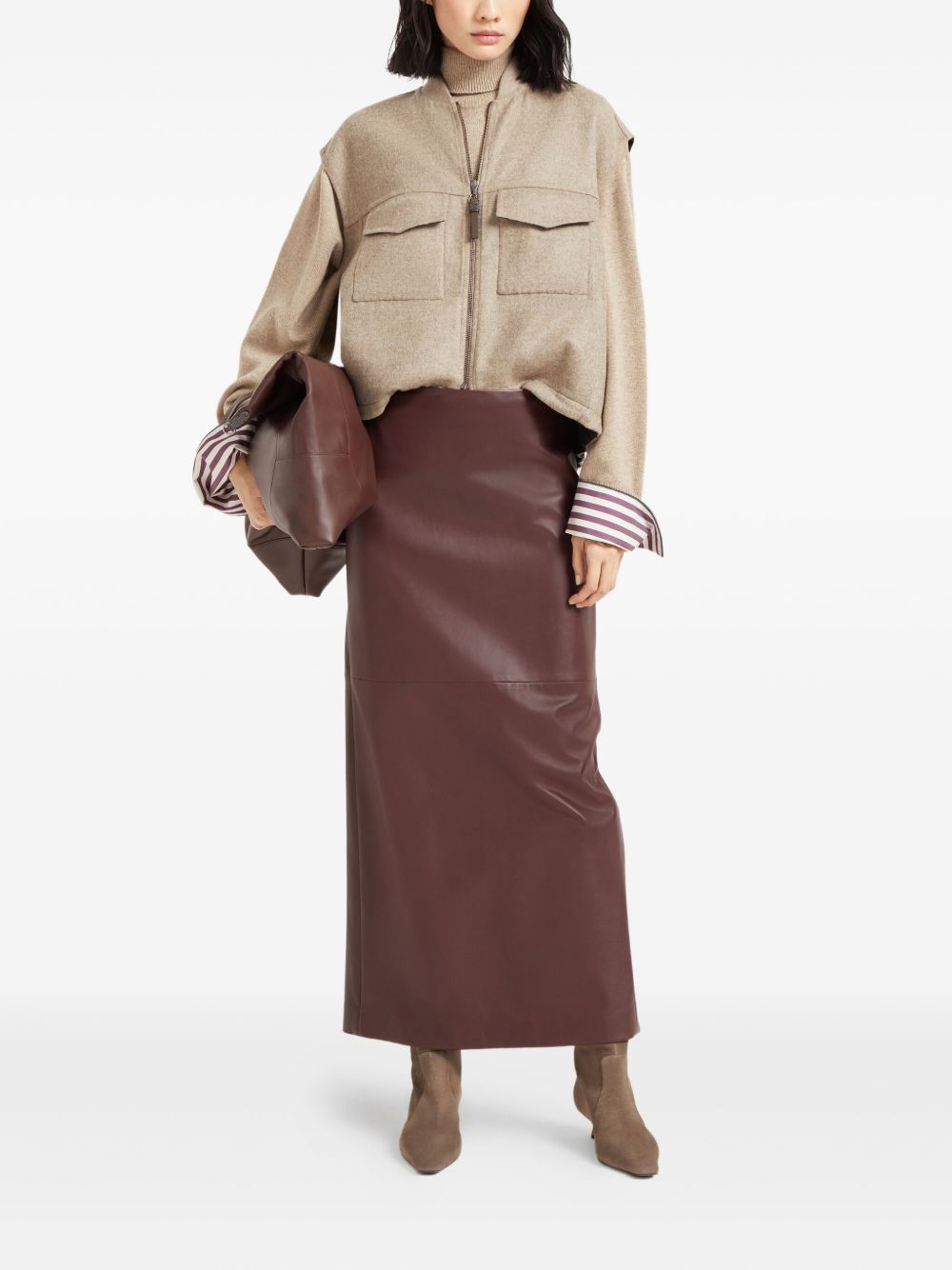 Brunello Cucinelli Cashmere Roll-Neck Sweater Brown Brown