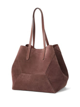 Brunello Cucinelli BC Duo suede shopper with monili detail bordeaux