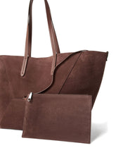 Brunello Cucinelli BC Duo suede shopper with monili detail bordeaux