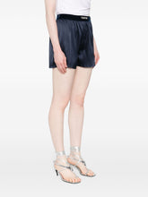 Tom Ford Silk Elastic-Waistband Shorts Blue