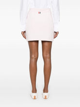 Thom Browne Light Pink Ribbed Cotton 4-Bar Mini Skirt Pink